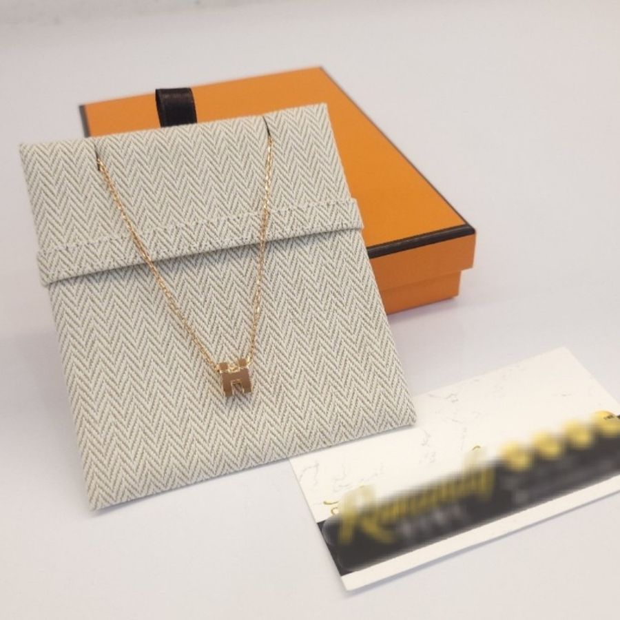 Hermès Mini POP H 項鍊 (金棕 new gold /金鍊)-0