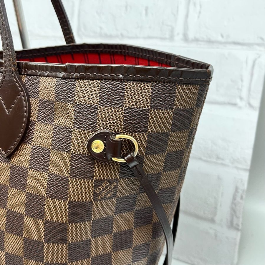 LOUIS VUITTON LV 路易威登 N51105 棋盤格 NEVERFULL MM 托特包 單肩包 中號 附盒子、購證-24