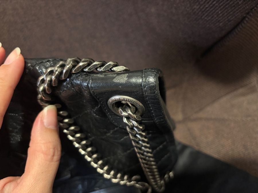 YSL niki medium 中號 亮面黑色-20