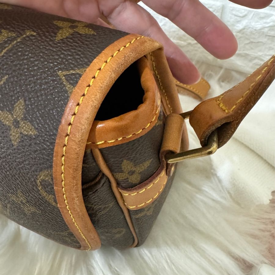 LV M42250 Vintage 老花中古法棍包 郵差包 馬鞍包 斜背包-26