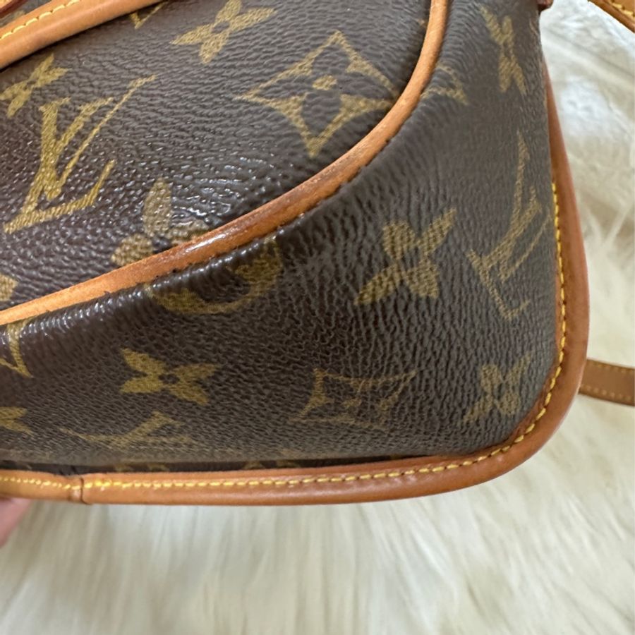 LV M42250 Vintage 老花中古法棍包 郵差包 馬鞍包 斜背包-33