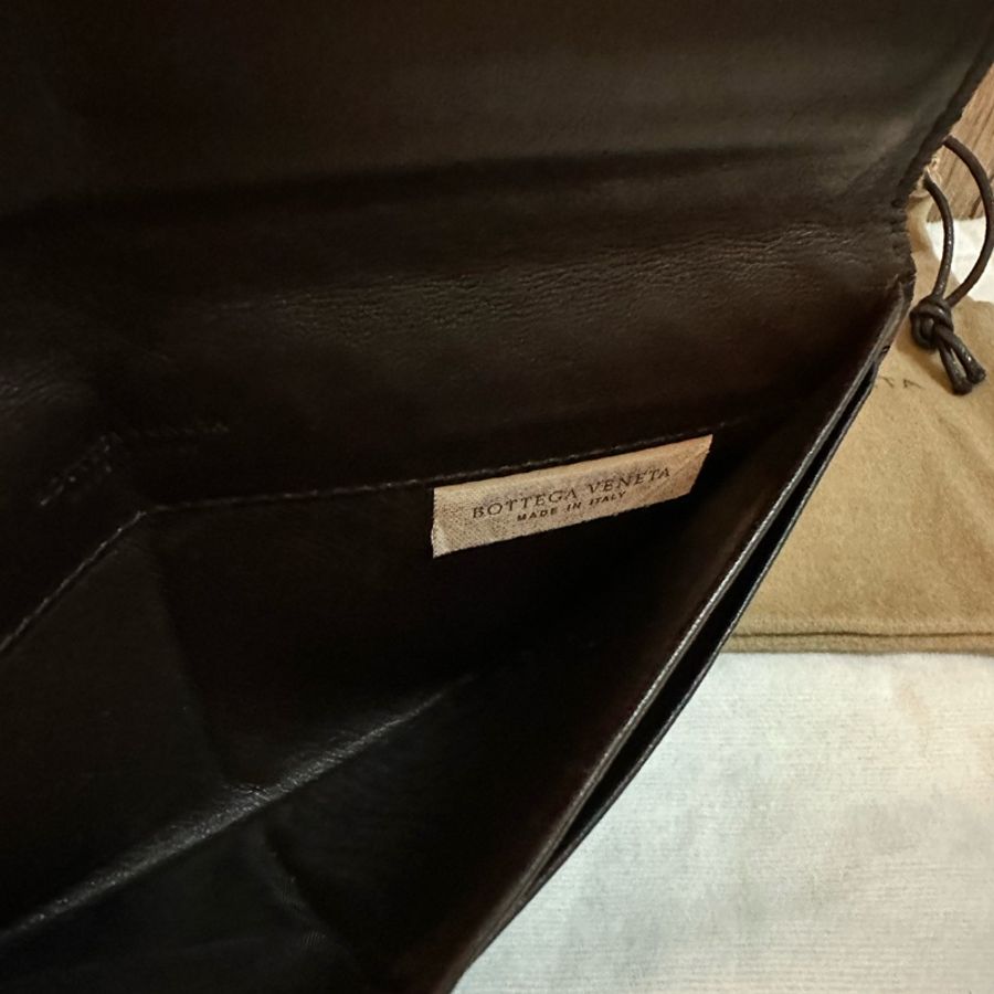 專櫃正品BOTTEGA VENETA BV經典編織小羊皮 咖啡色長夾-37