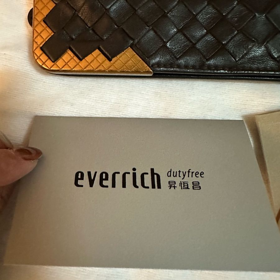 專櫃正品BOTTEGA VENETA BV經典編織小羊皮 咖啡色長夾-57