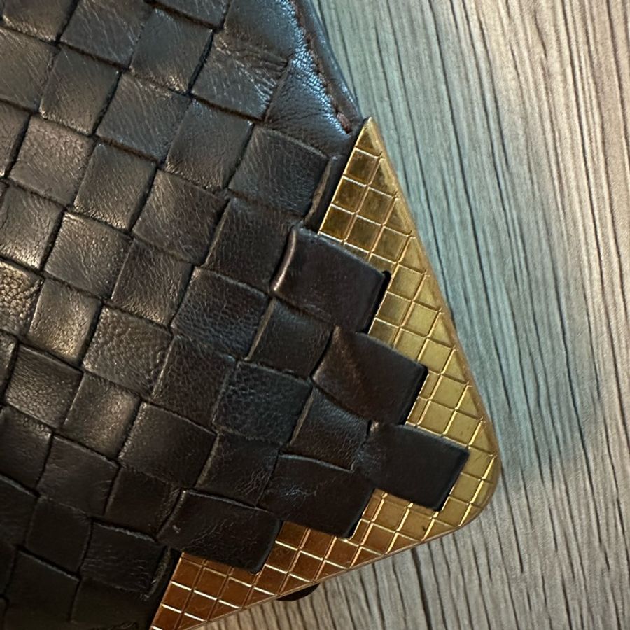 專櫃正品BOTTEGA VENETA BV經典編織小羊皮 咖啡色長夾-67