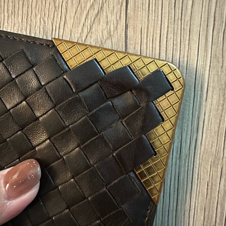 專櫃正品BOTTEGA VENETA BV經典編織小羊皮 咖啡色長夾-68