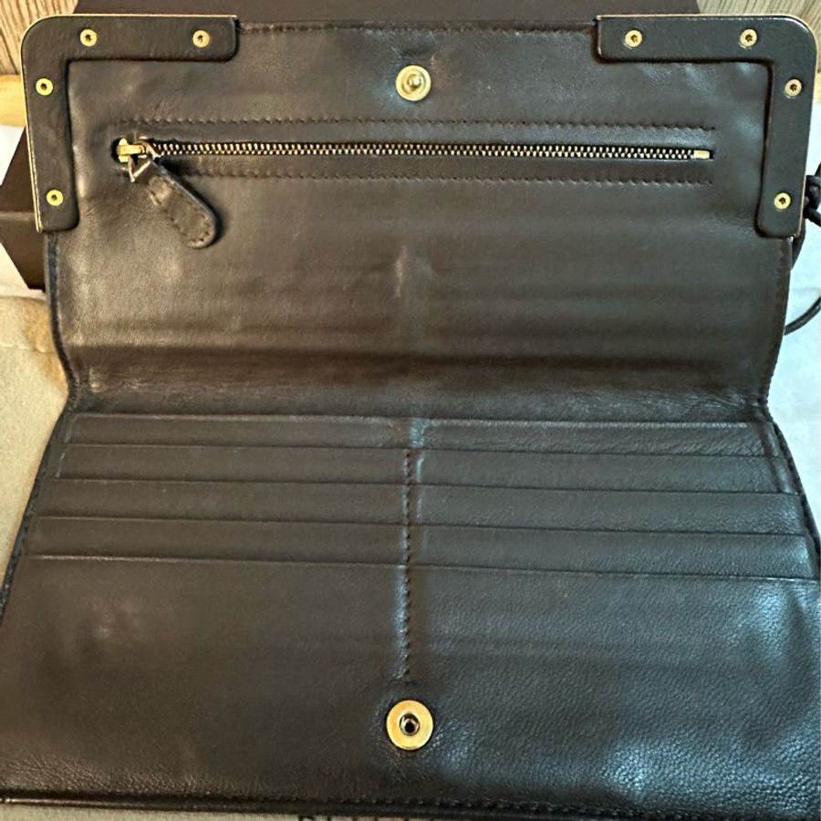 專櫃正品BOTTEGA VENETA BV經典編織小羊皮 咖啡色長夾-20