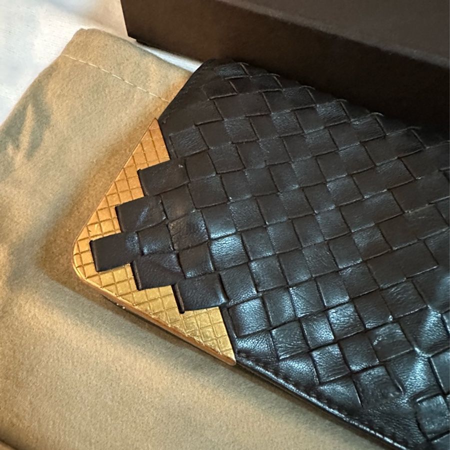 專櫃正品BOTTEGA VENETA BV經典編織小羊皮 咖啡色長夾-21