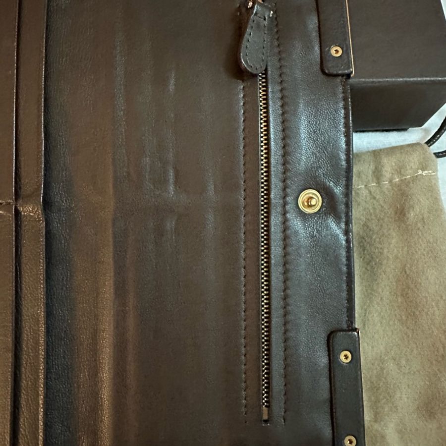 專櫃正品BOTTEGA VENETA BV經典編織小羊皮 咖啡色長夾-80