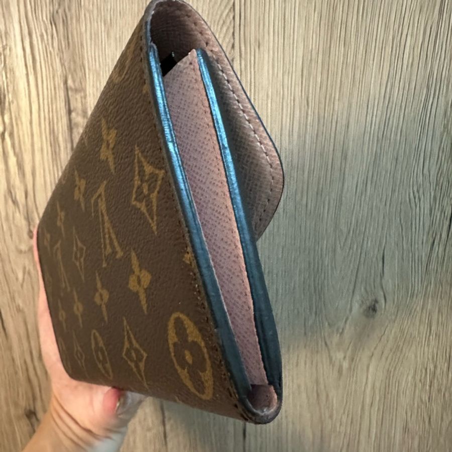 專櫃正品 LOUIS VUITTON LV Monogram Emilie 淡粉色長夾 M61289-17