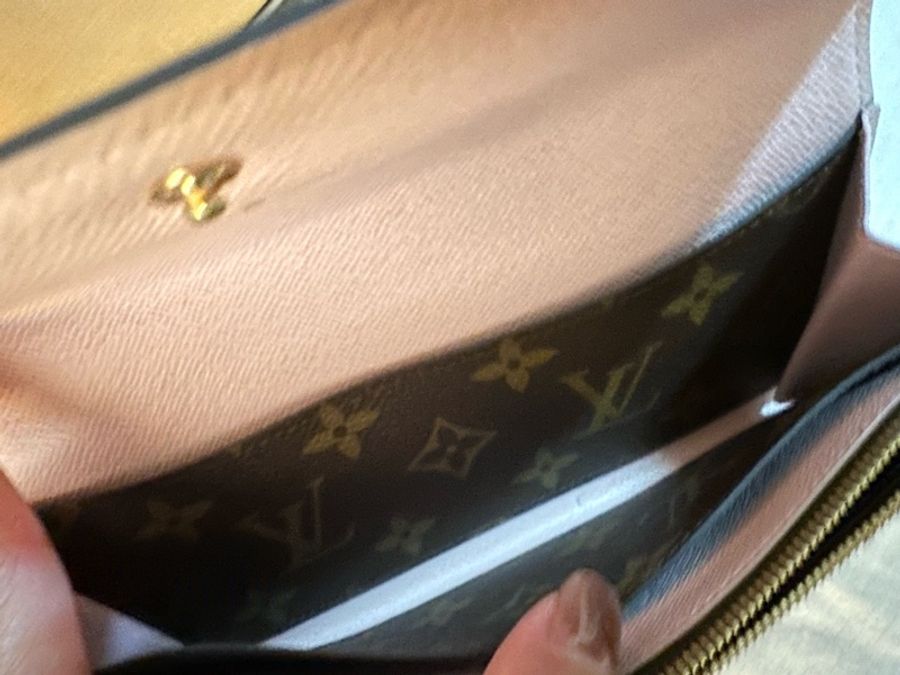 專櫃正品 LOUIS VUITTON LV Monogram Emilie 淡粉色長夾 M61289-22