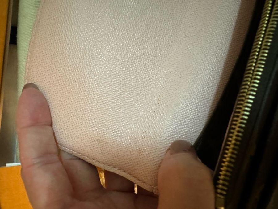 專櫃正品 LOUIS VUITTON LV Monogram Emilie 淡粉色長夾 M61289-91