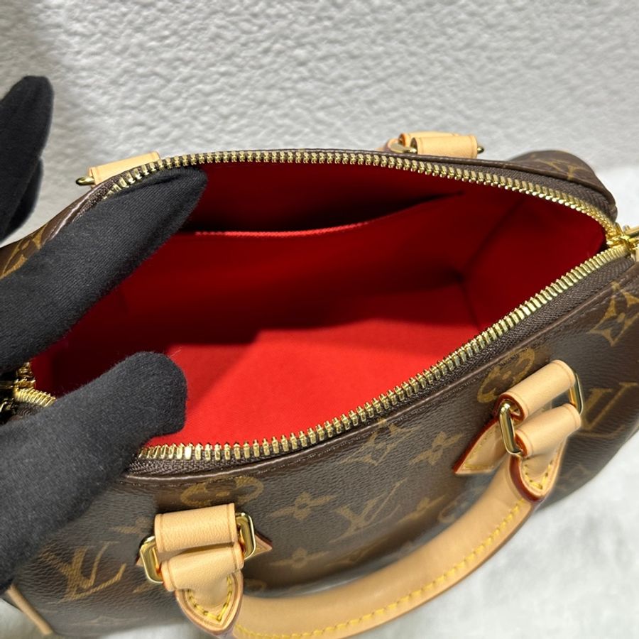 全新|LV speedy粉橙背帶-2