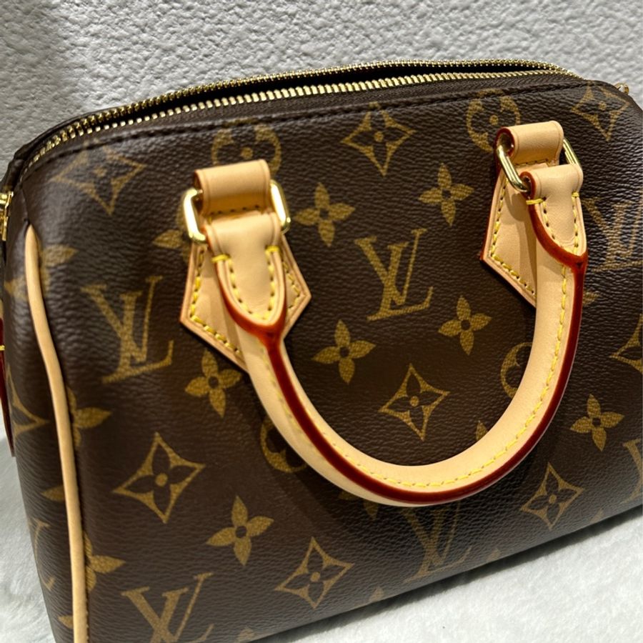 全新|LV speedy粉橙背帶-3