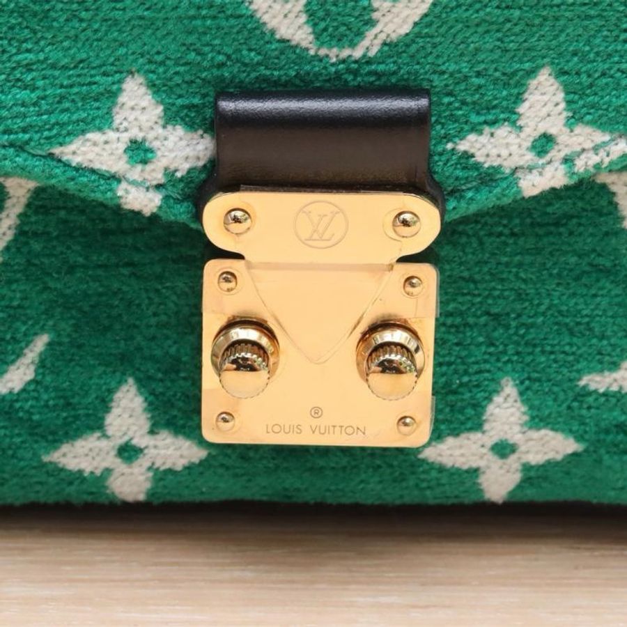 LOUIS VUITTON(路易威登) Metis Micro 鏈條包 綠色 PVC拼絲絨 晶片-5