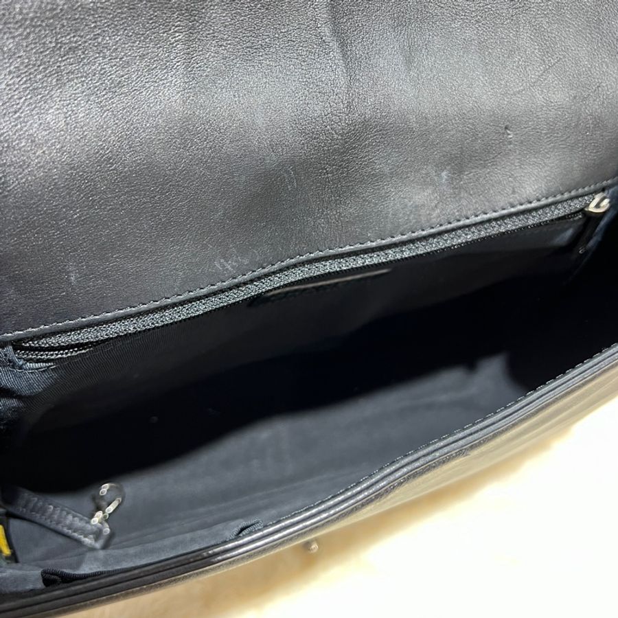 chanel le boy 30cm 黑色復古銀扣 X671-9