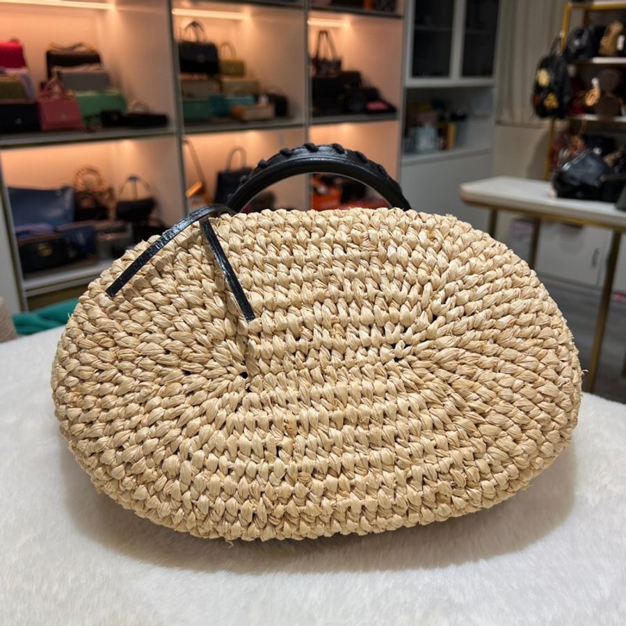 balenciaga panier tote bag 巴黎世家 編織草籃子 X848-4