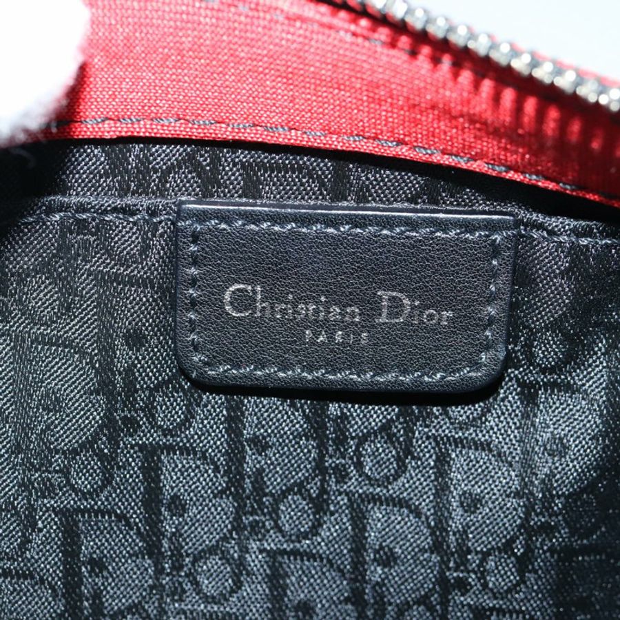 【日本直送】Christian Dior 肩背包 緞面 紅色 黑色 正品 87654A-18