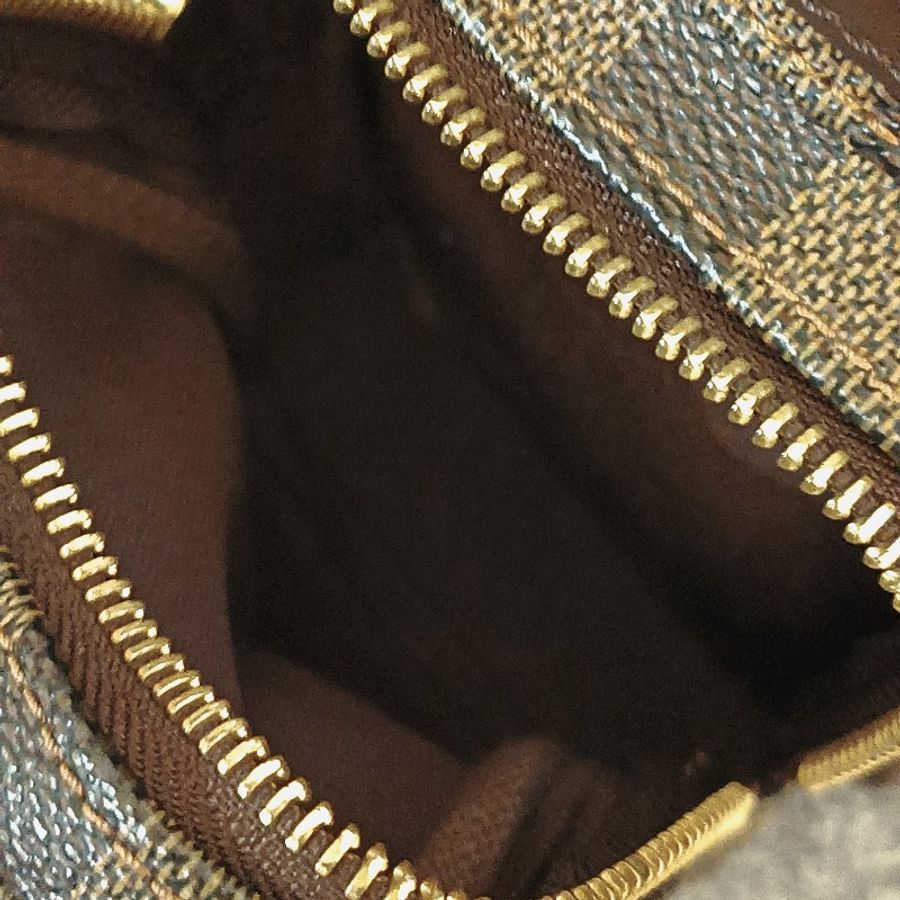 LV 咖啡色 棋盤格 相機包 斜背包 記者包 Vintage 已絕版-22