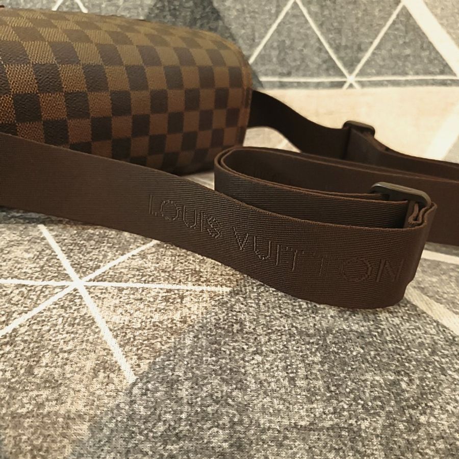 LV 咖啡色 棋盤格 相機包 斜背包 記者包 Vintage 已絕版-32
