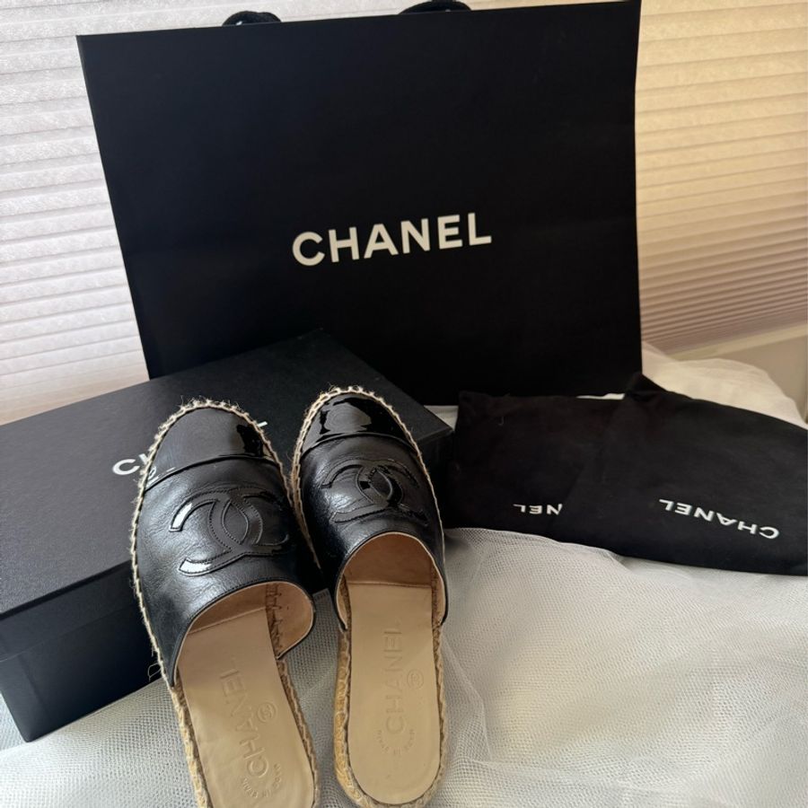 Chanel 竹編穆勒鞋-0