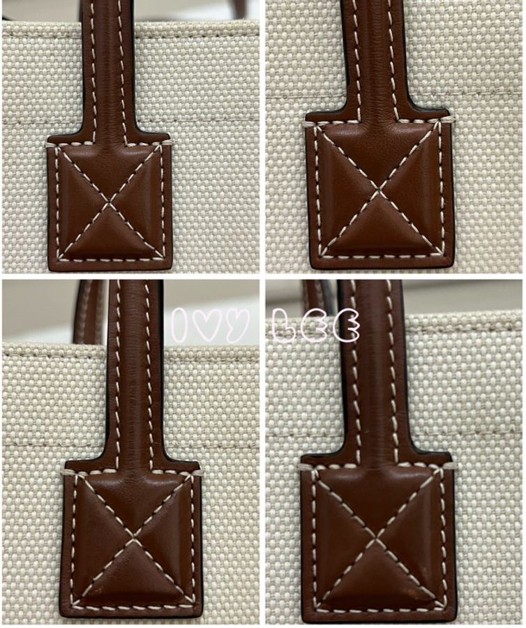 BURBERRY 巴寶莉 Louise標誌圖案帆布皮革飾邊手提包 斜背包 小方包 (棕色80441431)二手精品-17