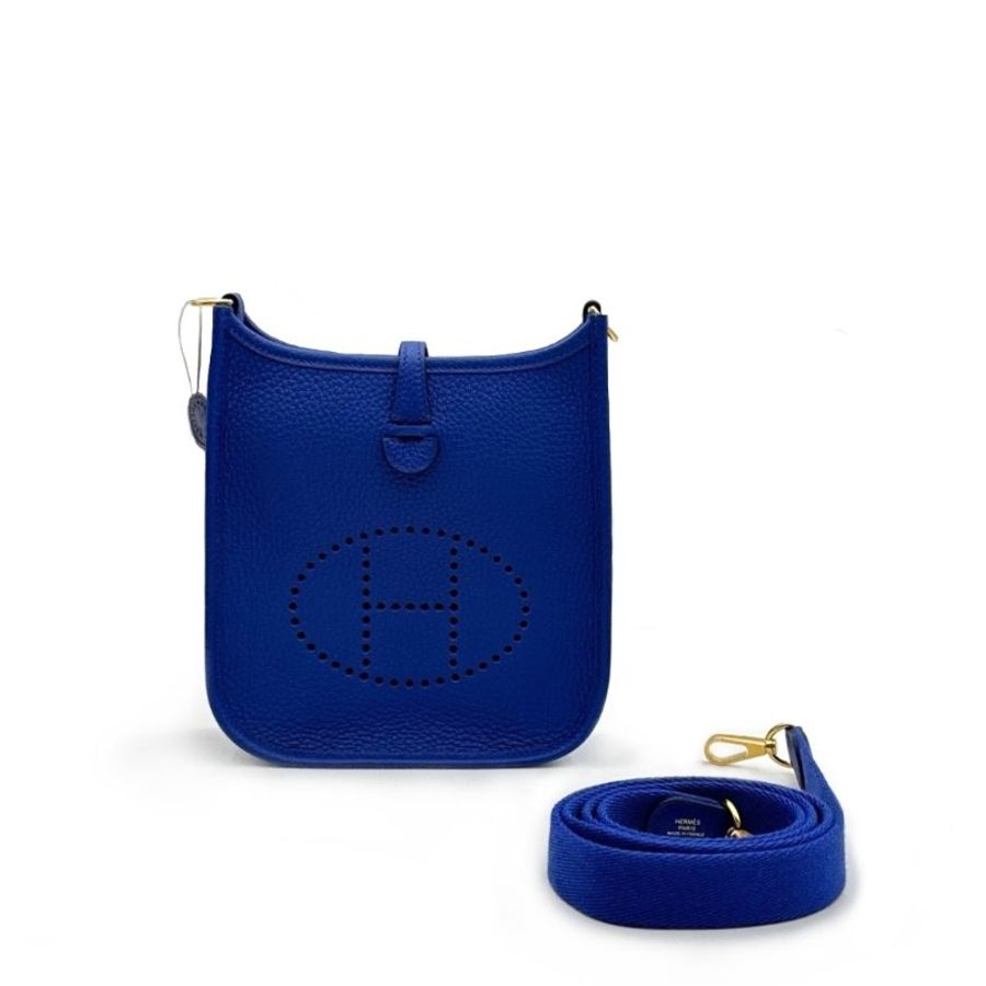 HERMES Mini evelyne - 皇家藍金-0