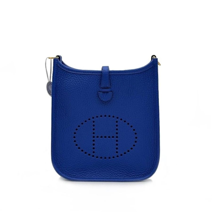 HERMES Mini evelyne - 皇家藍金-1