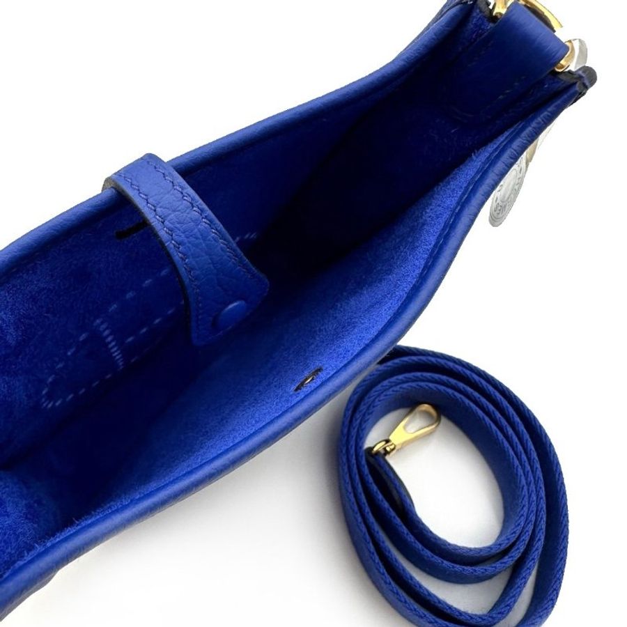 HERMES Mini evelyne - 皇家藍金-3