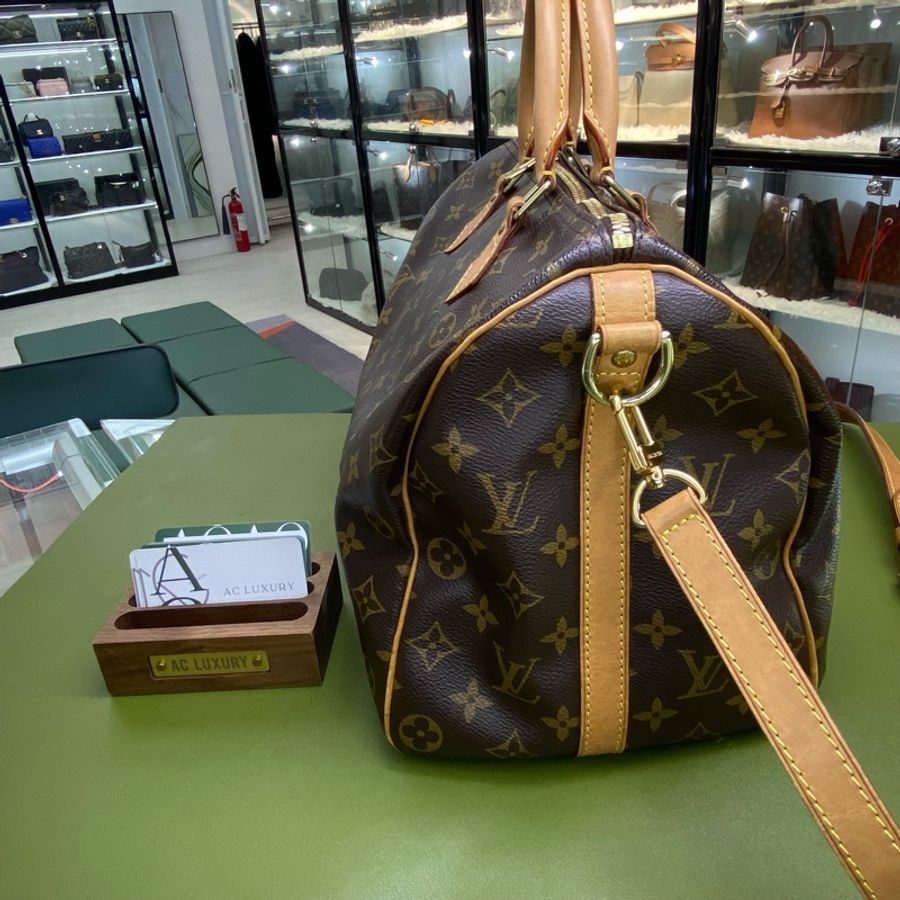 LV 老花 Speedy 35 手提包 斜肩包-3