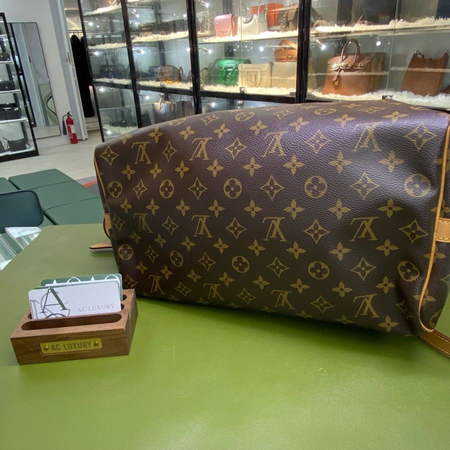 LV 老花 Speedy 35 手提包 斜肩包-4