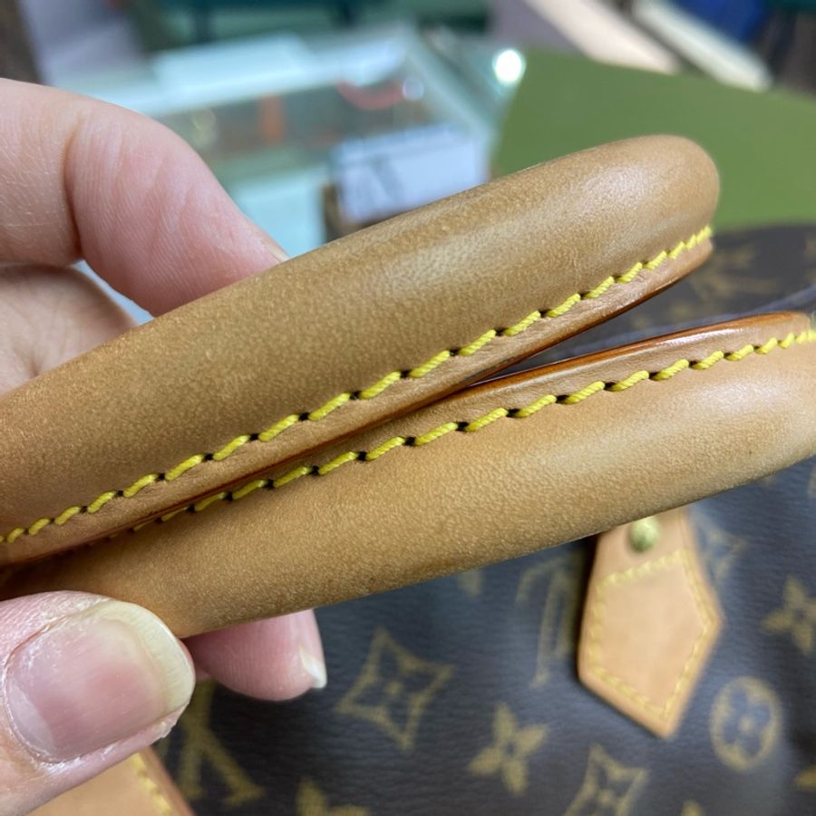 LV 老花 Speedy 35 手提包 斜肩包-6