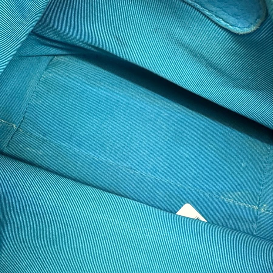 Chanel Vintage 💙克萊因藍水桶包 荔枝牛皮 子母包-4