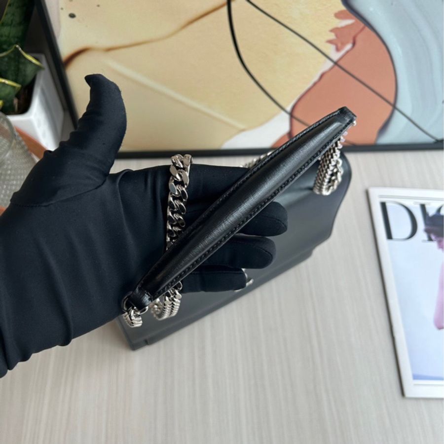 YSL 黑銀日落風琴包 大號-8