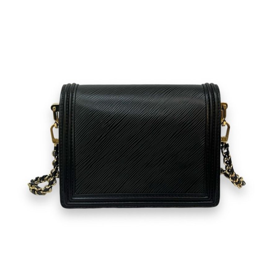 LV 黑EPI MINI Dauphine 金釦肩斜背包-6