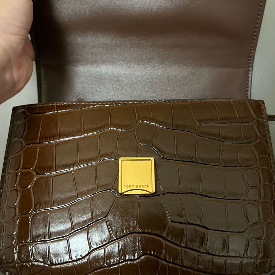 TORYBURCH壓鱷魚紋肩背包斜背包櫃上當季款待-3