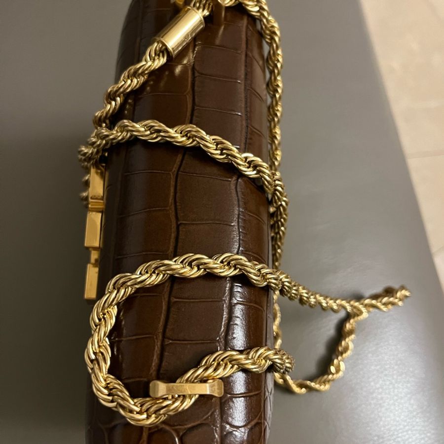TORYBURCH壓鱷魚紋肩背包斜背包櫃上當季款待-8