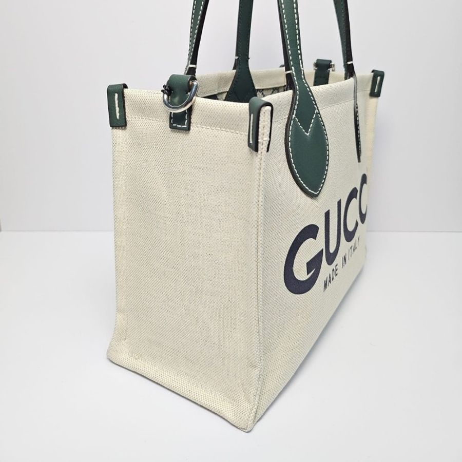 Gucci - Small Tote Bag with Gucci Print-4