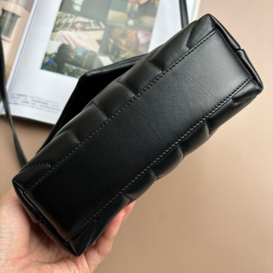 ::SAINT LAURENT:: YSL LOULOU 「Y」形絎縫皮革TOY手袋-3