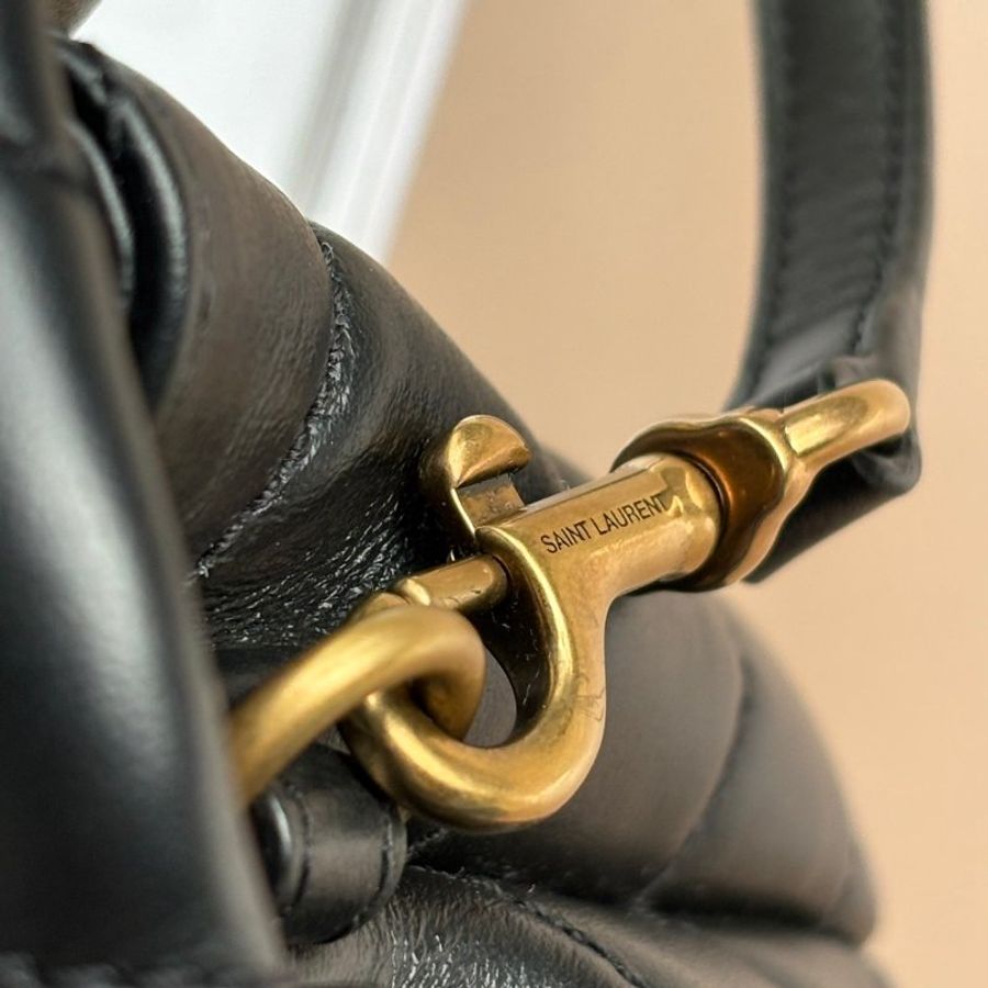 ::SAINT LAURENT:: YSL LOULOU 「Y」形絎縫皮革TOY手袋-11