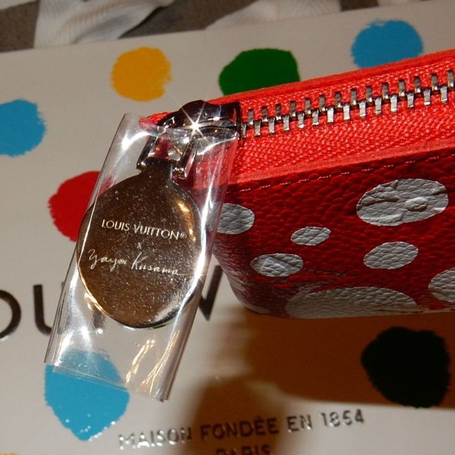 Louis Vuitton 路易威登 LV x YK 草間彌生 M81957 女性紅色鑰匙隨身包-5