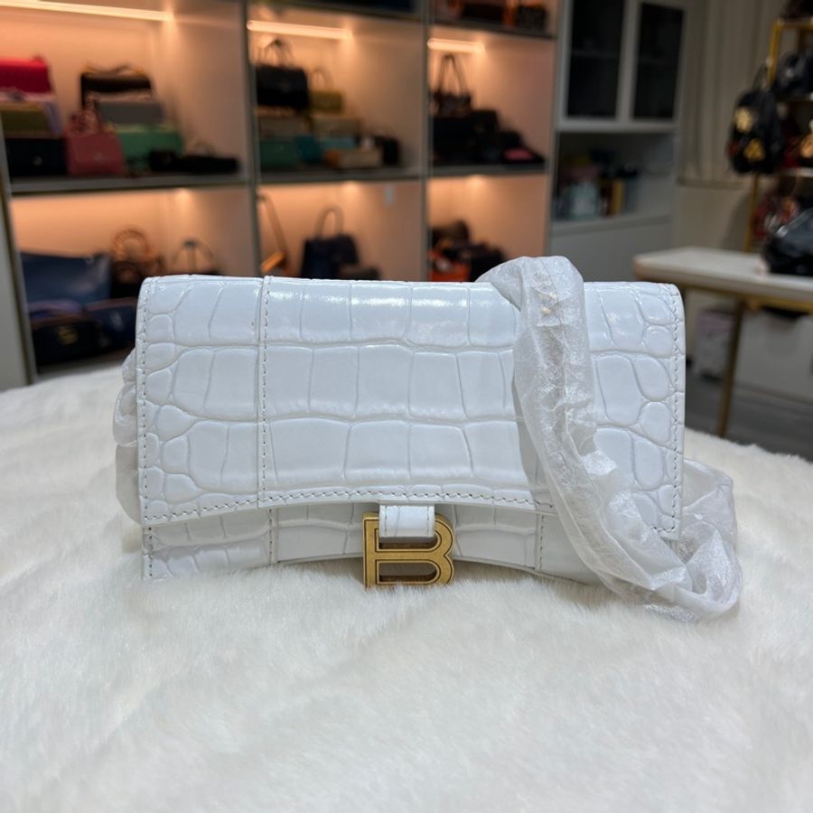 balenciaga hourglass mini bag 鱷魚壓紋迷你沙漏包 O441-0