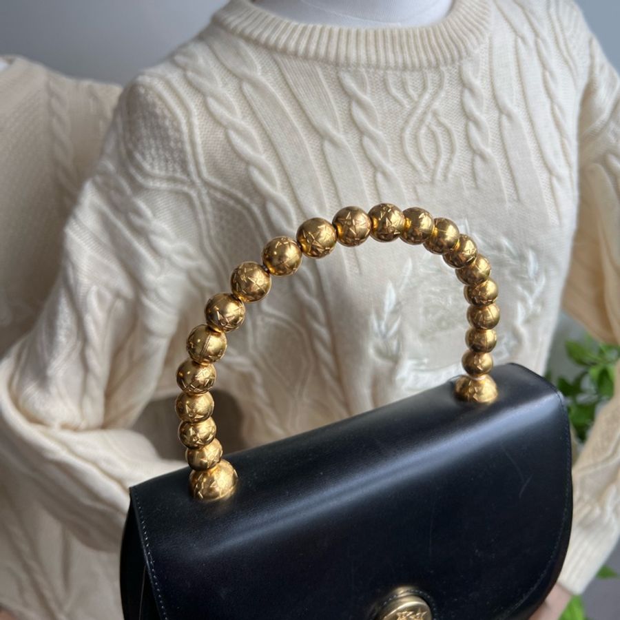 CELINE 中古 旋轉 星球 Kelly 水鑽 稀有 Vintage 手提包-4