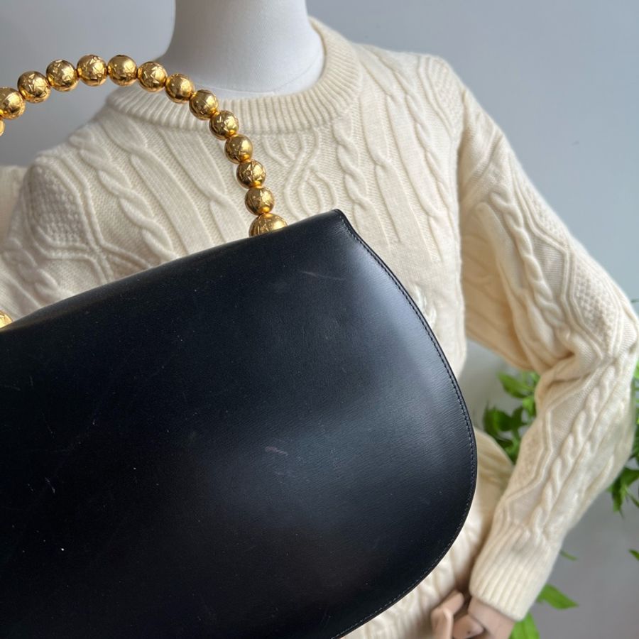 CELINE 中古 旋轉 星球 Kelly 水鑽 稀有 Vintage 手提包-7