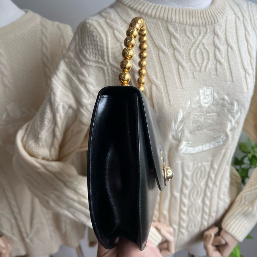 CELINE 中古 旋轉 星球 Kelly 水鑽 稀有 Vintage 手提包-9