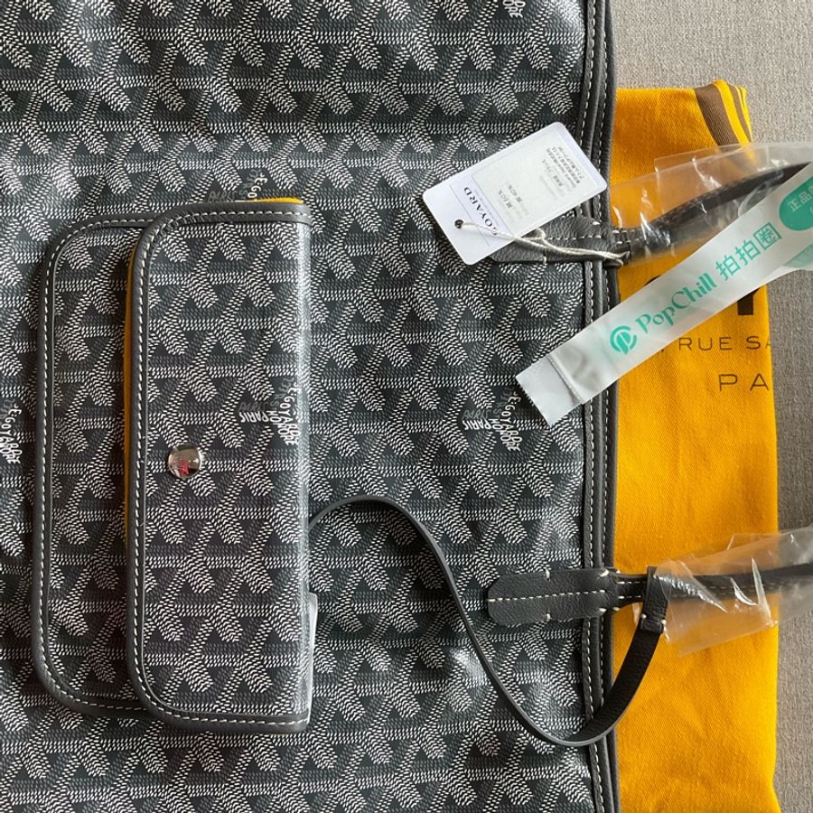 💖Goyard St. Louis經典托特包 灰色 PM 💖 🔴全新！全新！全新🔴-7