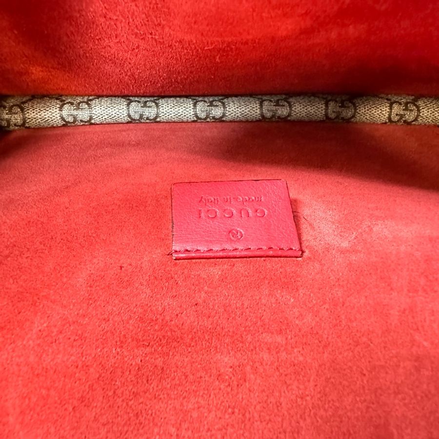 Gucci Dionysus 400249 GG 中款酒神包米色配 紅色麂皮《2024季度商品》-11