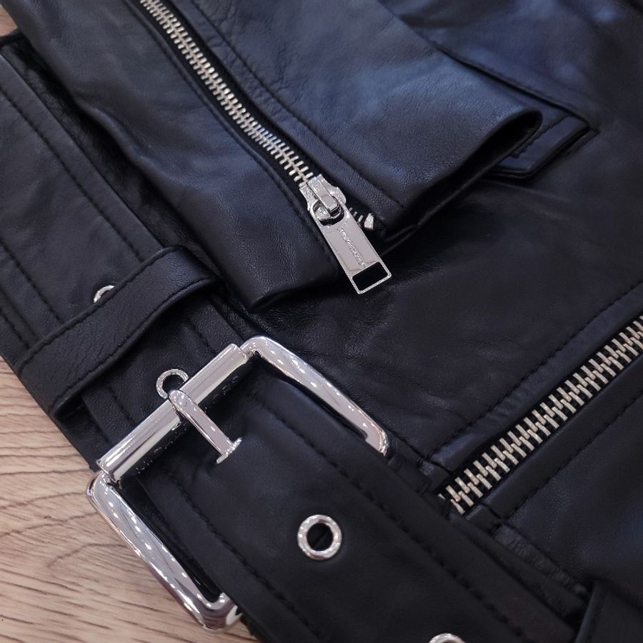 Michael kors 小羊皮皮外套 XS-4