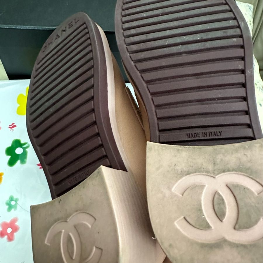 特價!Chanel香奈兒粉色樂福鞋 size:36-16