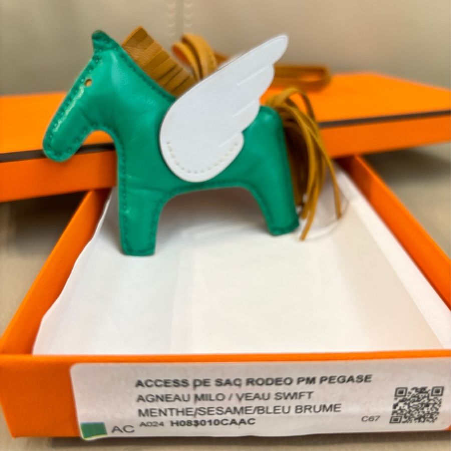 Hermes 愛馬仕 Rodeo pm 小飛馬(三拼色:霧霾藍/薄荷綠/芝麻色)-3