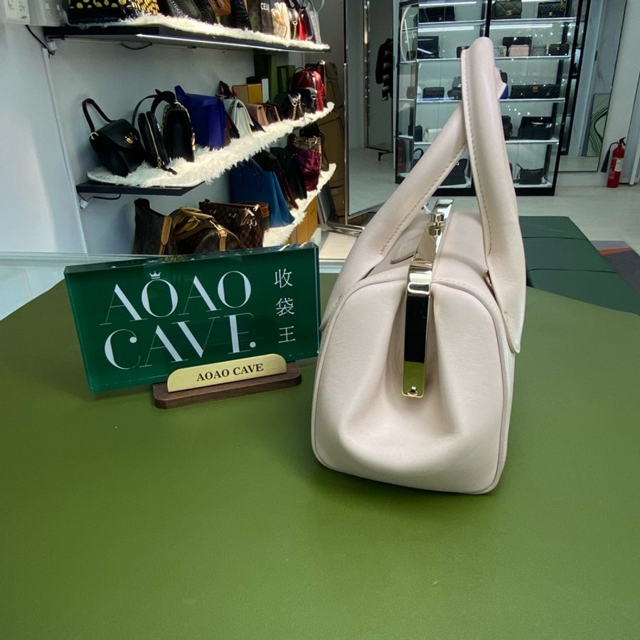 閑置品 Chloe 復古 Frame bag 淺粉紅 裸粉色 手提包 斜孭單肩-1
